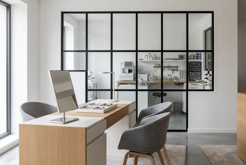 Table de conseil avec miroir et petit atelier de montage