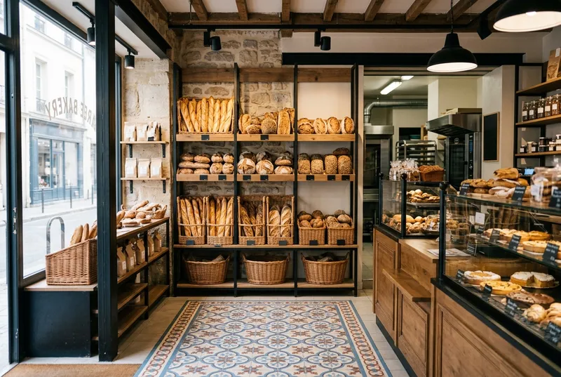 Espace de vente et comptoir, vue depuis l'entrée